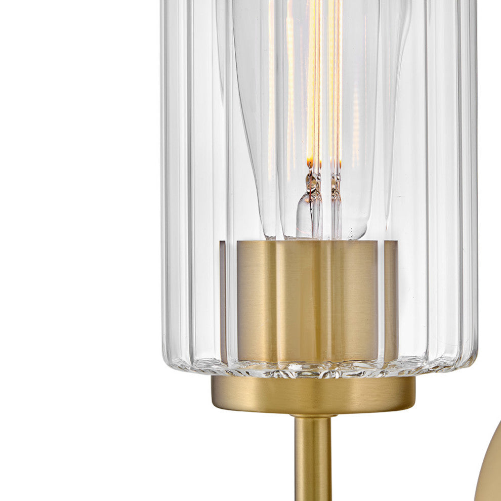 Lark Leta Medium Single Light Sconce, Lacquered Brass