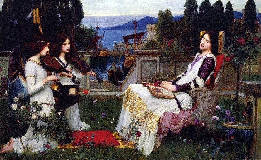 Henry Ryland Saint Cecilia 18"x27" Premium Canvas Print