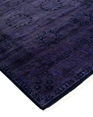 Fine Vibrance, One-of-a-Kind Hand-Knotted Runner Rug Purple, 3'0"x14'9"