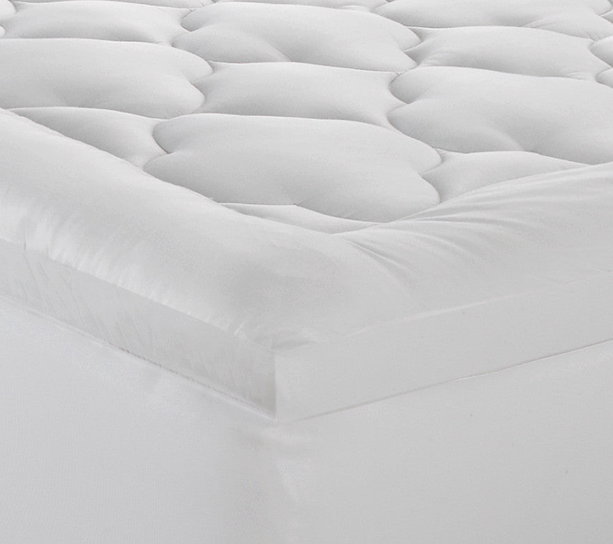 Fluffy Clouds 100% Cotton Plush 2" Loft Fiber Bed, Twin