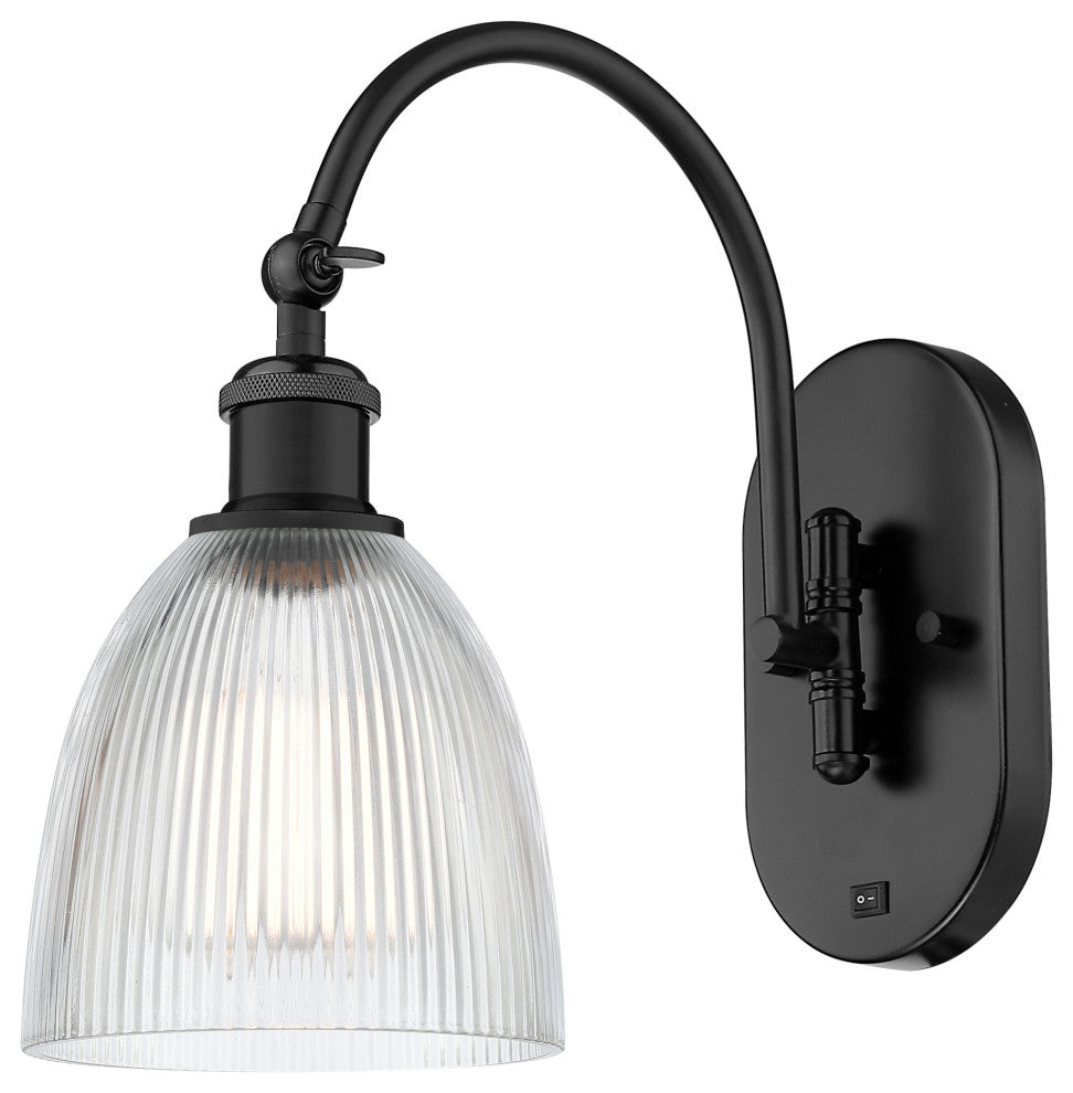 Innovations 518-1W-BK-G382-LED 1-Light Sconce, Matte Black