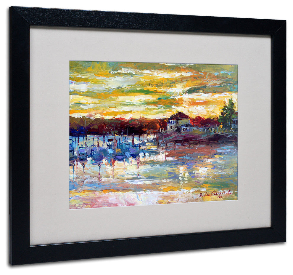 'Saco 10' Matted Framed Canvas Art by Richard Wallich