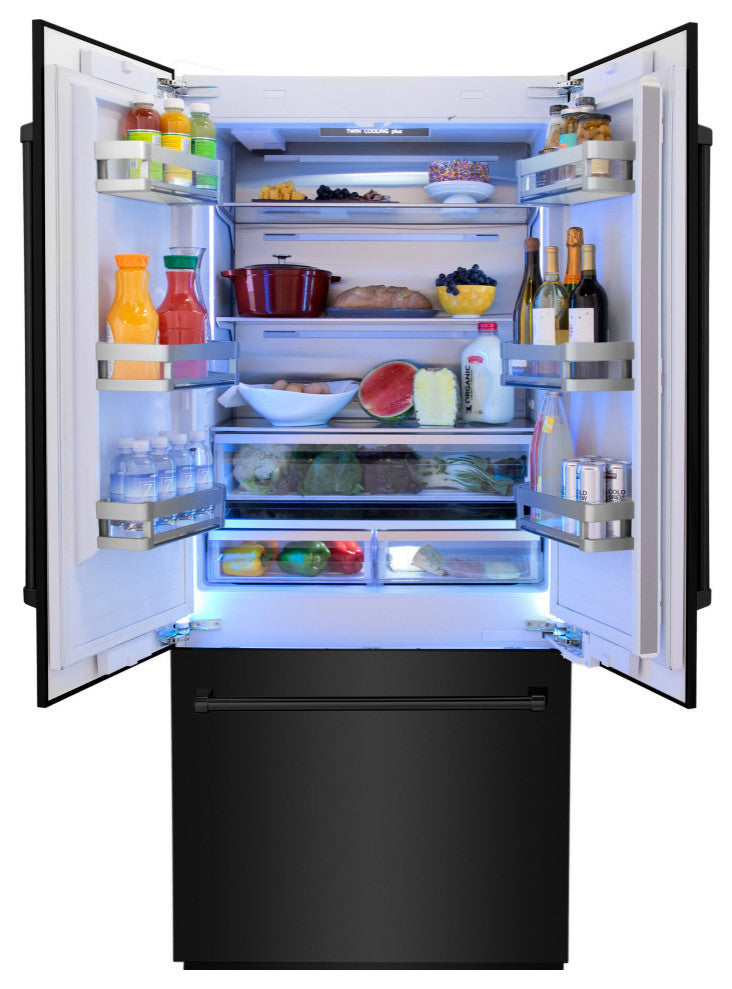 ZLINE Refrigerator With Internal Water, Black Stainless Steel, RBIV-BS-36