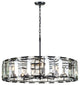 1211 Monaco Collection Pendant Lamp, Flat Black Matte, 43''x12'', 10-Bulb
