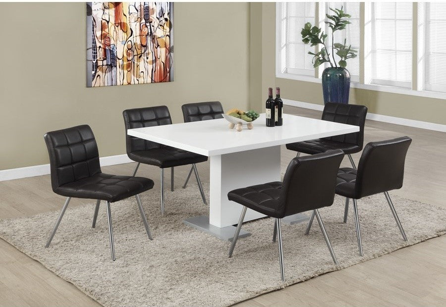 Dining Table, 35"x60" High Glossy White