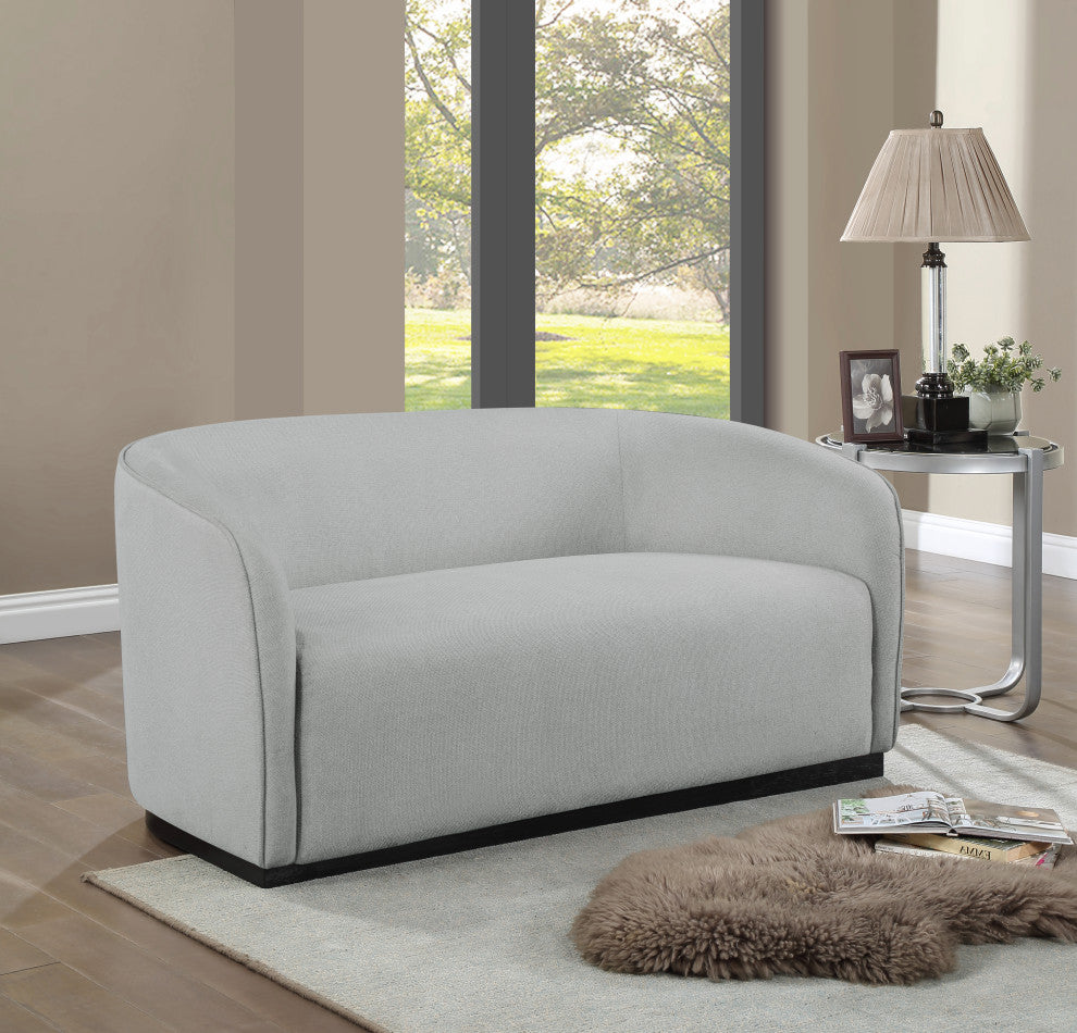 Mylah Upholstered Loveseat, Grey
