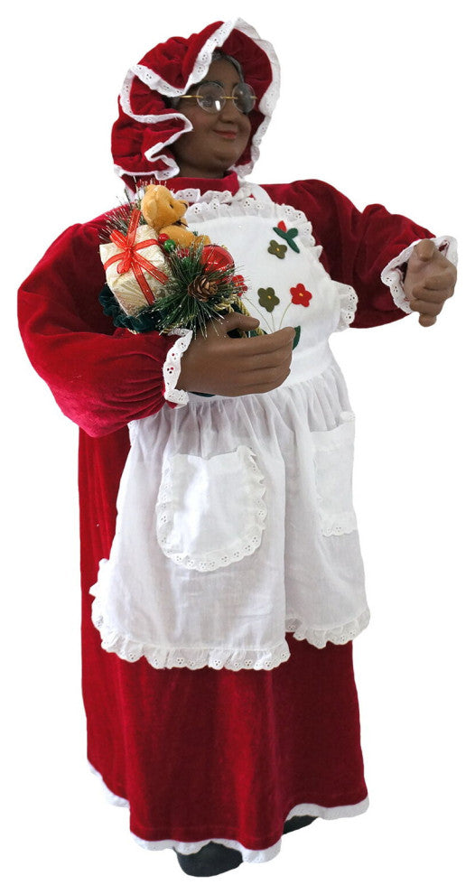 3' Music and Motion African American Mrs. Claus With Apron