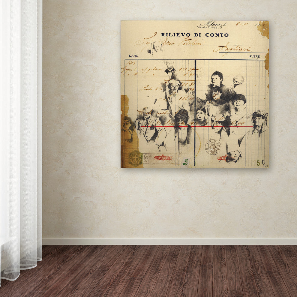Nick Bantock 'Italian Invoice' Canvas Art, 14x14