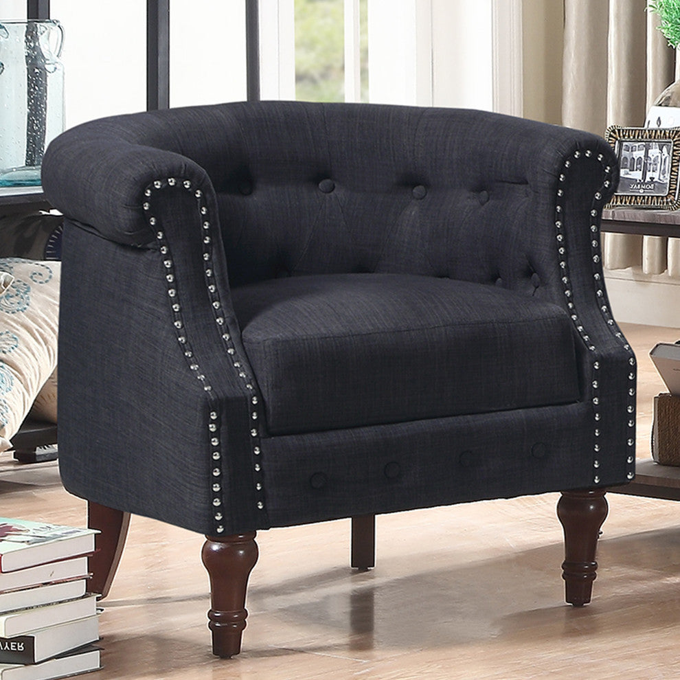 Celestia 3-Piece Living Room Set, Charcoal