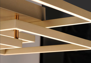 ET2 E21513 Traverse 3 Light 36"W LED Semi-Flush Ceiling Fixture - Champagne