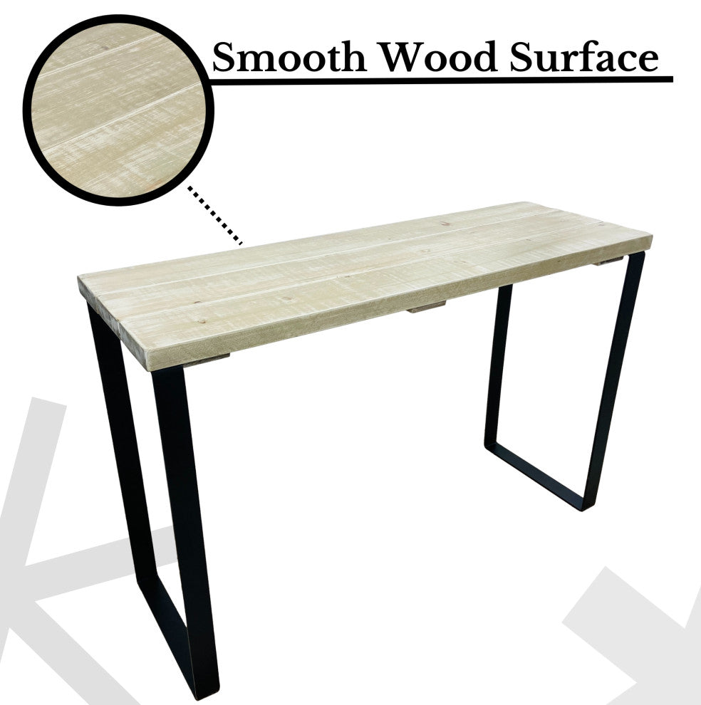 Barn Walls Bedroom Console Table Accent Table, Handcrafted, Sagewash, 48" Length