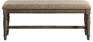 Balboa Park 46" Wide Backless Bench With Cushion, Roasted Oak
