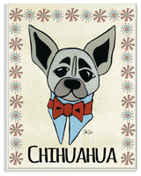 Whimsical Chihuahua Wearing Bow Tie Wall Plaque
