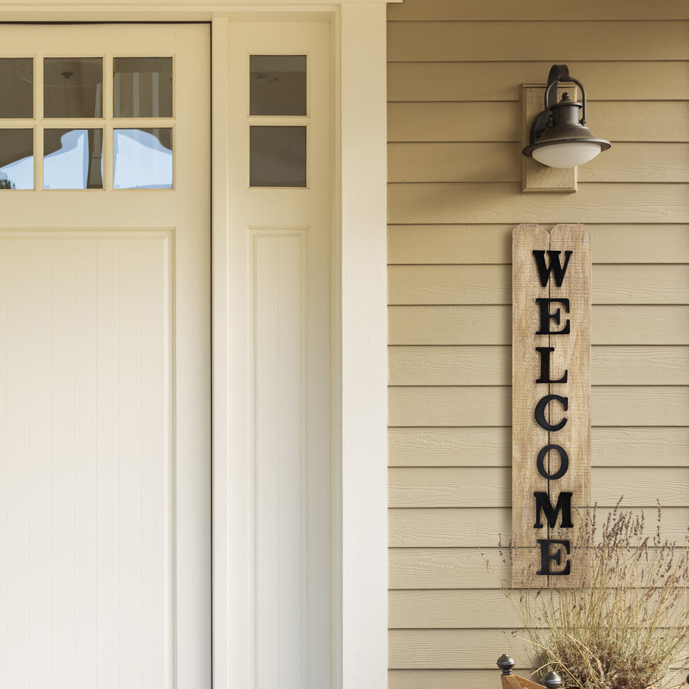 American Art Decor Wooden Welcome Sign Rustic Farmhouse Wall Decor