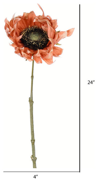 Vickerman 24" Brown Sunflower Stem 4/Pk