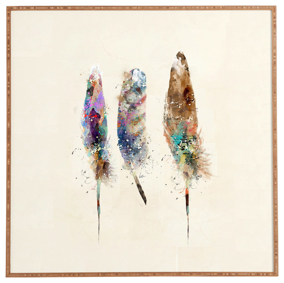 Deny Designs Brian Buckley Free Feathers Framed Wall Art
