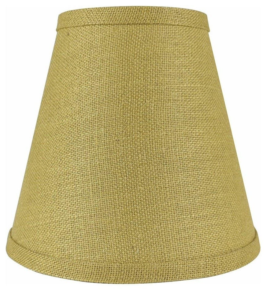 Burlap Empire Lamp Shade 5x9x8.5", Mustard Yellow