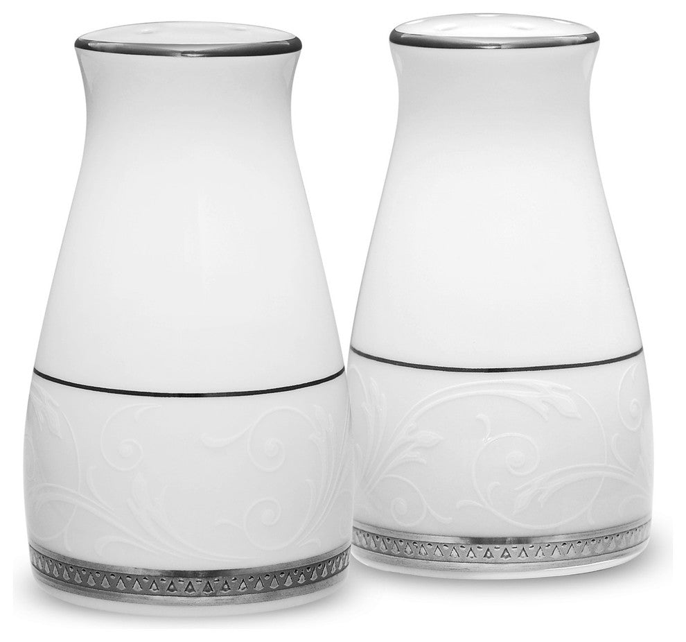 Noritake Regina Platinum Salt & Pepper Set