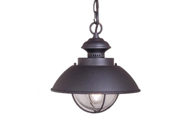Vaxcel, Harwich 1-Light Textured Black Outdoor Pendant Light