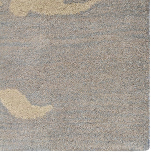 HAND TUFTED WOOL ECO-FRIENDLY AREA RUGS - Rectangle,Gray White,Floral