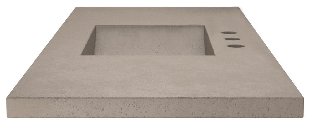 Palomar Vanity Top, Integral Sink, Earth, 48", 8" Widespread Cutout