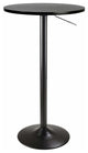 Adjustable Height Bar Table with rounded 28" MDF top and Black Base