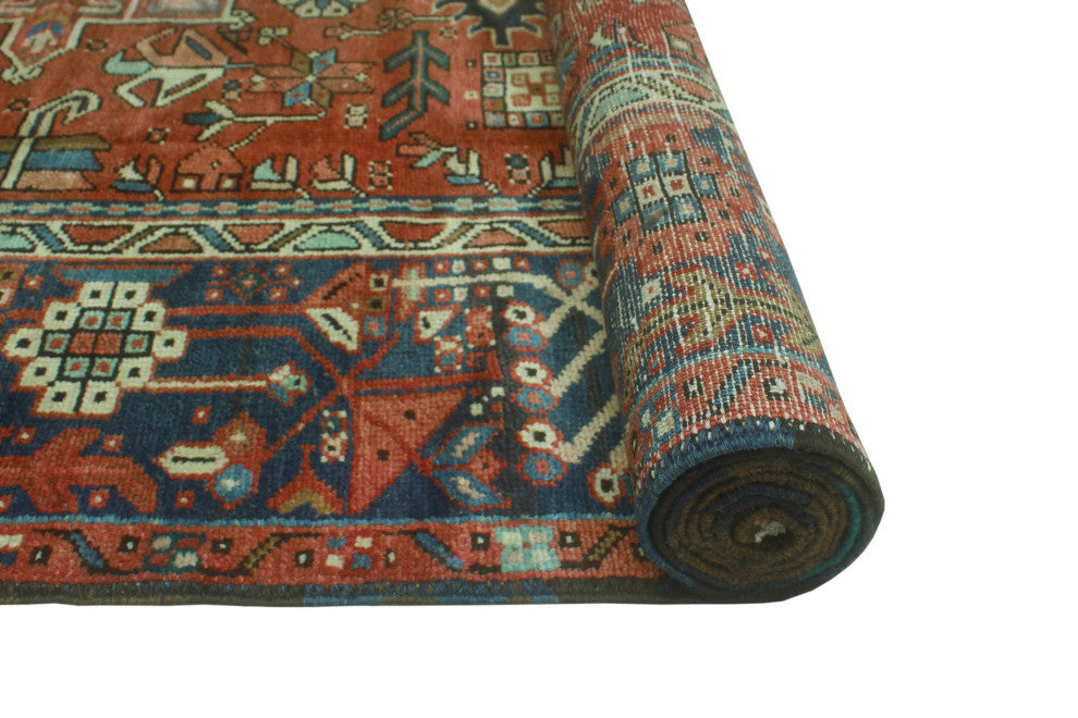 Fine Vintage Heriz Bickford Rust/Charcoal Runner, 5'0 x 12'1