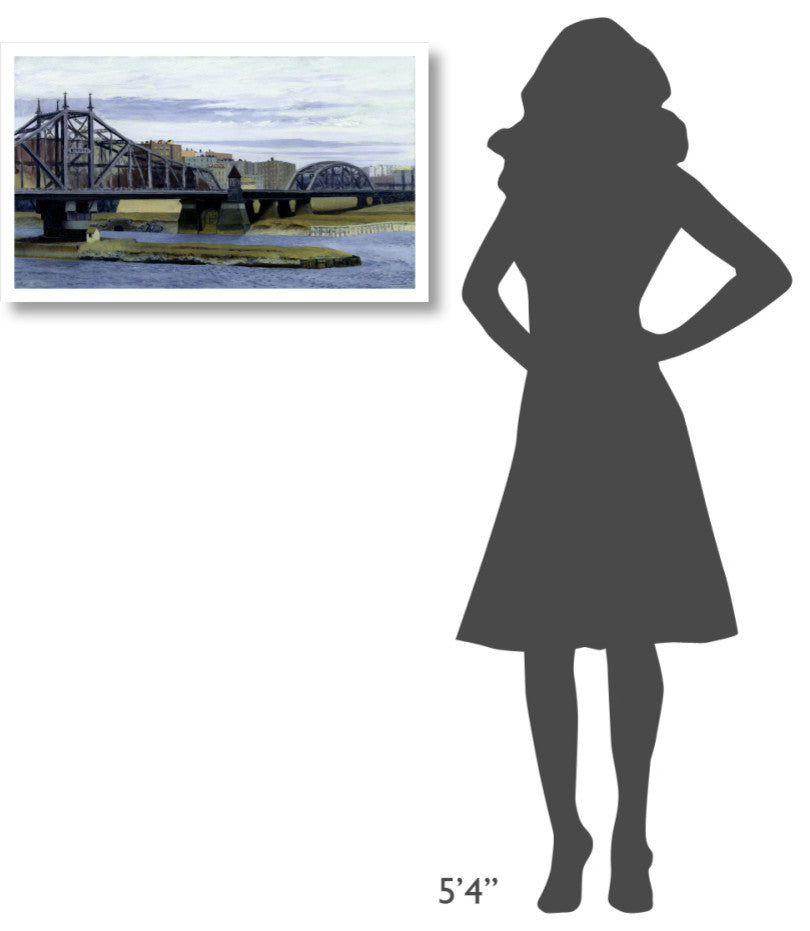 "Macomb's Dam Bridge, 1935" Digital Paper Print by Edward Hopper, 32"x19"