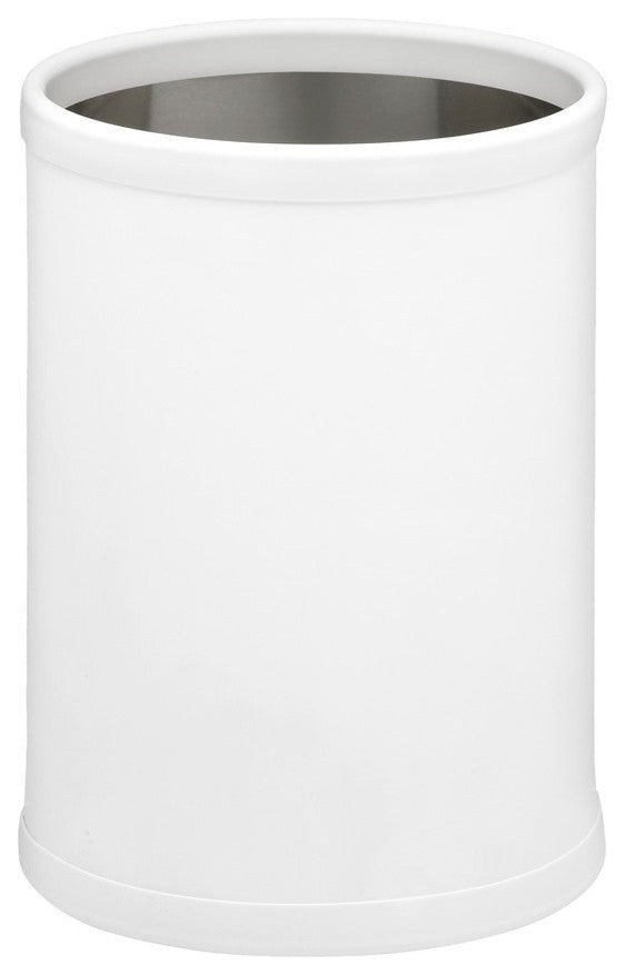 White 10.75" Round Waste Basket