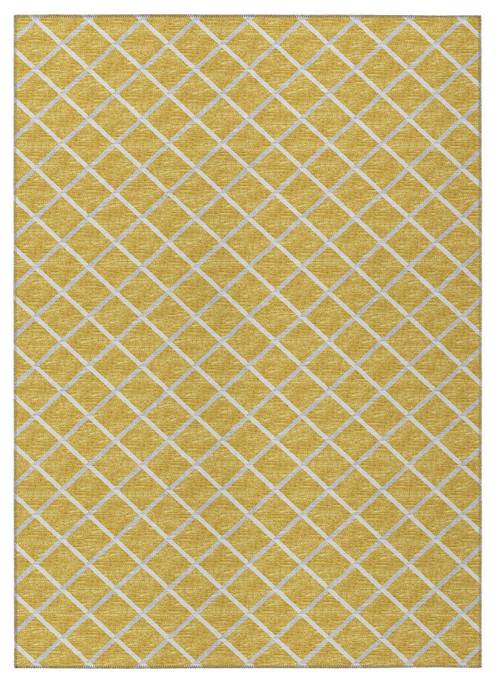 Indoor/Outdoor York YO1 Gold Machine Washable 3' x 5' Rug