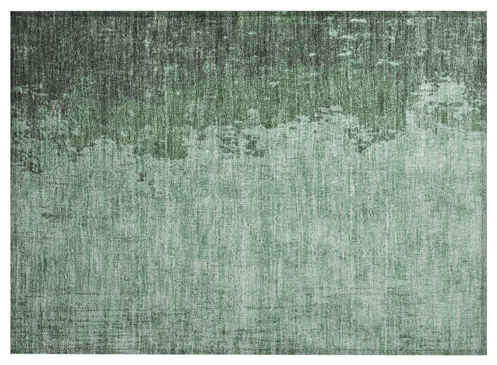 Machine Washable Indoor/Outdoor Chantille ACN1912 Teal 1'8" x 2'6" Rug