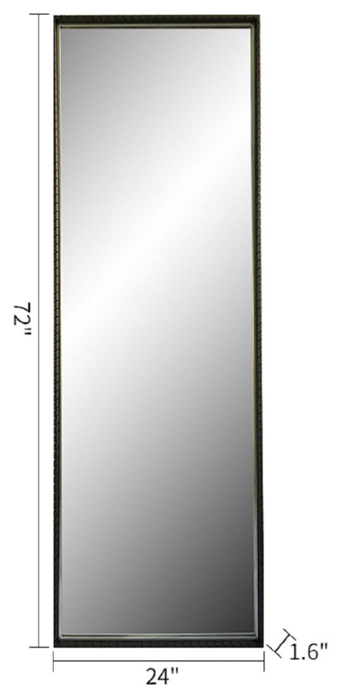 metal wall or floor mirror