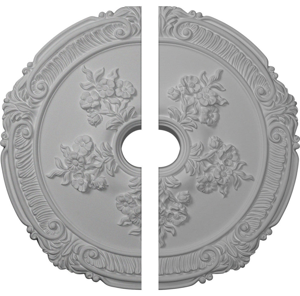 26"OD x 3 3/4"ID x 1 1/2"P Attica with Rose Ceiling Medallion, Two Piece