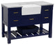 Charlotte 48" Bathroom Vanity, Royal Blue, Carrara Marble