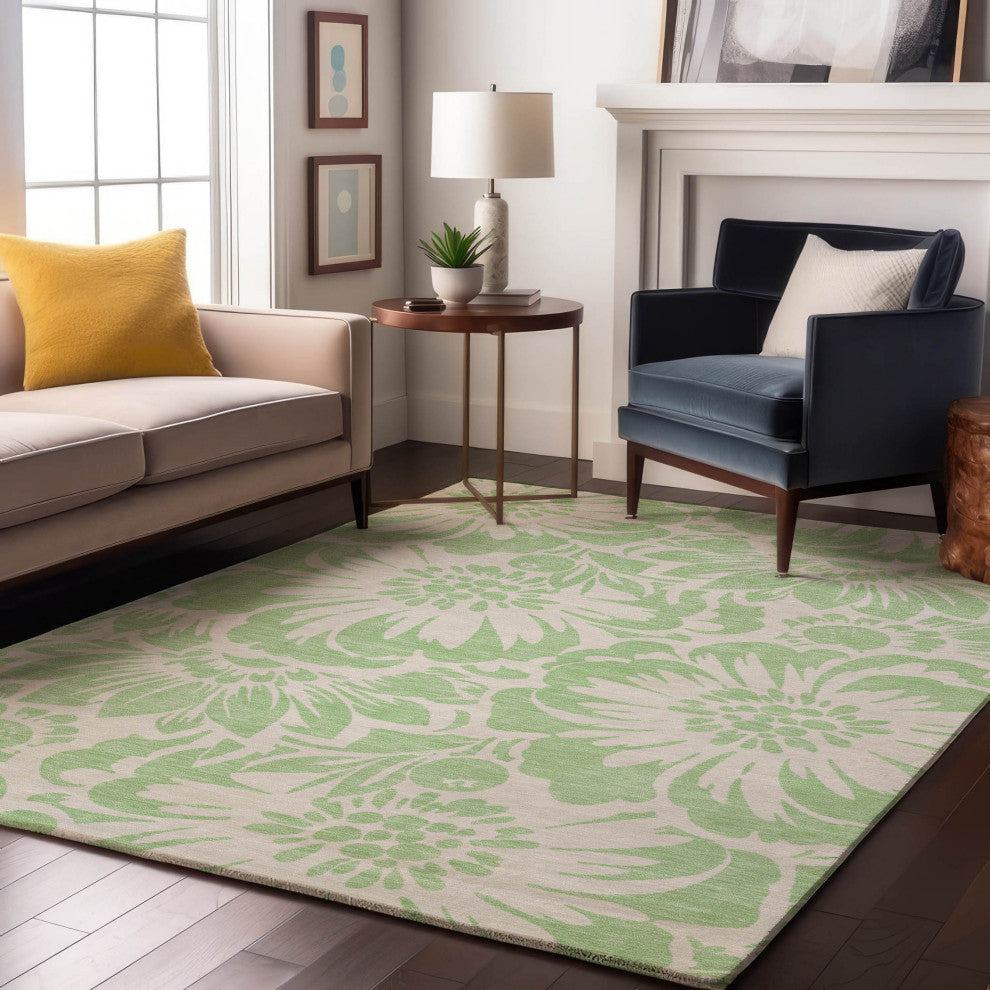 Premium Machine Washable Mayfield AMF551 Mint 5' x 7'6" Rug