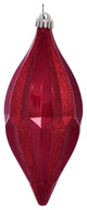 Vickerman Mc191103D 10" Red Candy Glitter Shuttle Christmas Ornament, Pack of 2