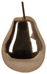 Ceramic Pear Figurine With Stem, Bronze