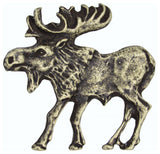 Walking Moose Pull, Left, Antique Brass, Antique Brass