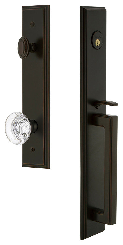 Carre' 1-Piece Dummy Handleset, D Grip and Bordeaux, Timeless Bronze, 848887