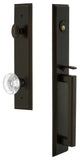 Carre' 1-Piece Dummy Handleset, D Grip and Bordeaux, Timeless Bronze, 848887