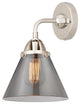 Large Cone Sconce, Polished Nickel, Plated Smoke, Plated Smoke