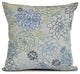 18x18", Opal, Floral Print Pillow, Navy blue