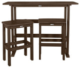 Lehigh 3 Piece Balcony Set, Weathered Acorn, Bar Height