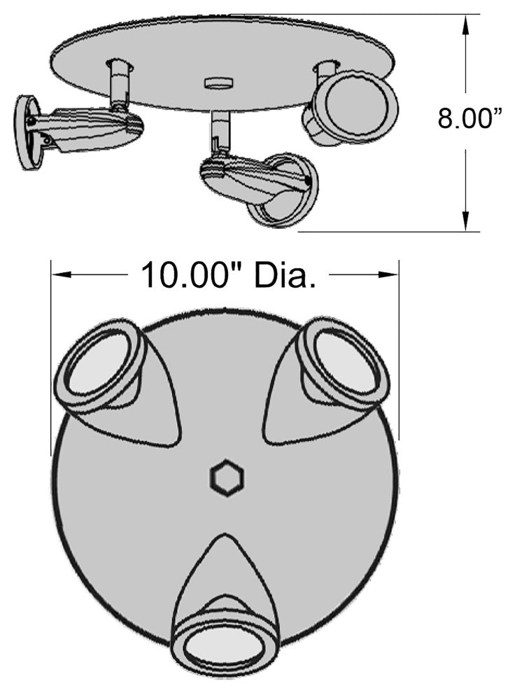 Mirage LED Cluster Spotlight, Bronze