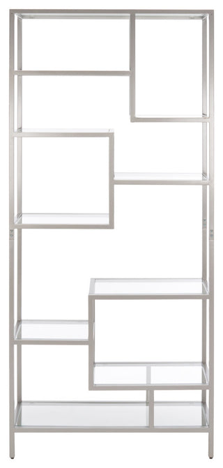 Safavieh Ramie 9 Shelf Etagere, Silver/Clear