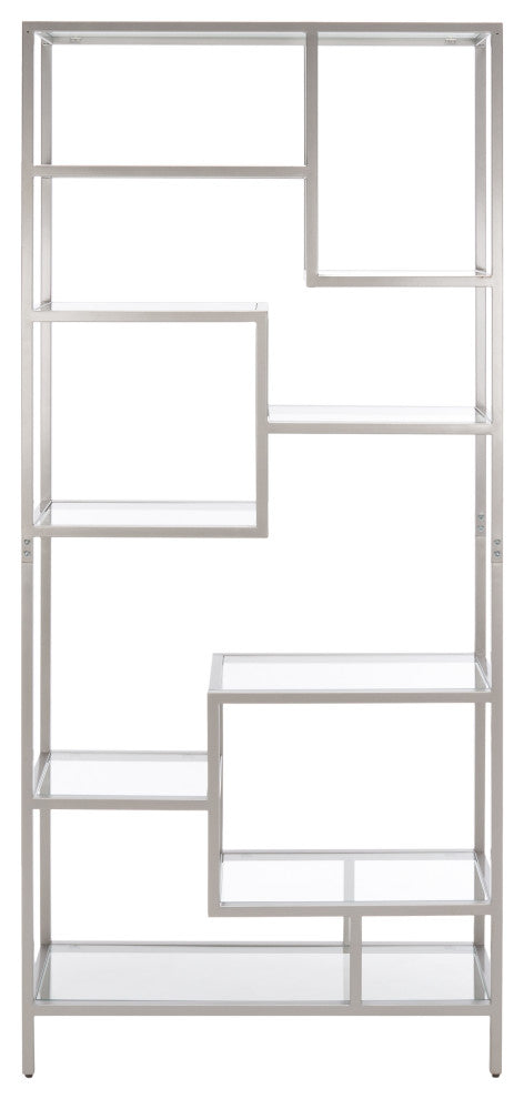 Safavieh Ramie 9 Shelf Etagere, Silver/Clear