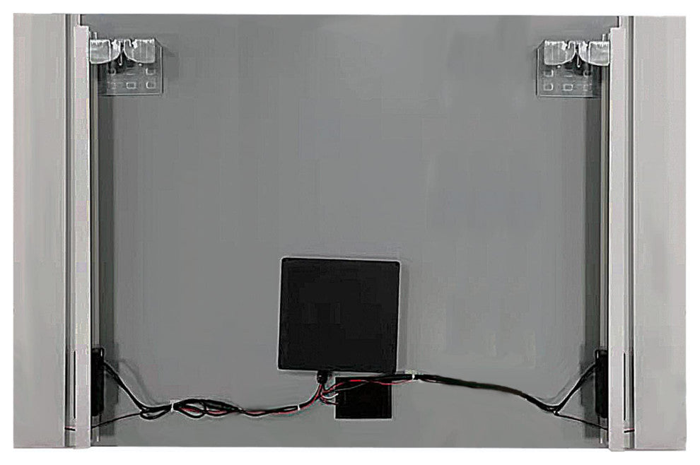 Frameless Rectangle LED Lighted Bath Vanity Mirror, 40" X 28"