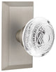 Studio Plate Double Dummy Crystal Egg and Dart Knob, Satin Nickel, STUCED