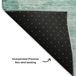 Premium Machine Washable Mayfield AMF595 Teal 8' x 10' Rug