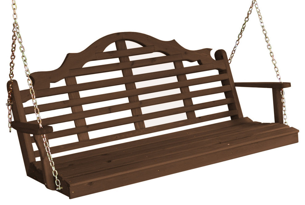 Cedar Marlboro Swing, Mushroom Stain, 6 Foot